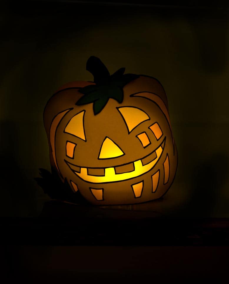 Halloween Windlicht Lustiger Kürbis zum nachbasteln