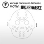 Vorlage-Girlande-Hockeymaske