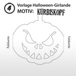 Halloween Kürbiskopf-Girlande aus Papier zum Download
