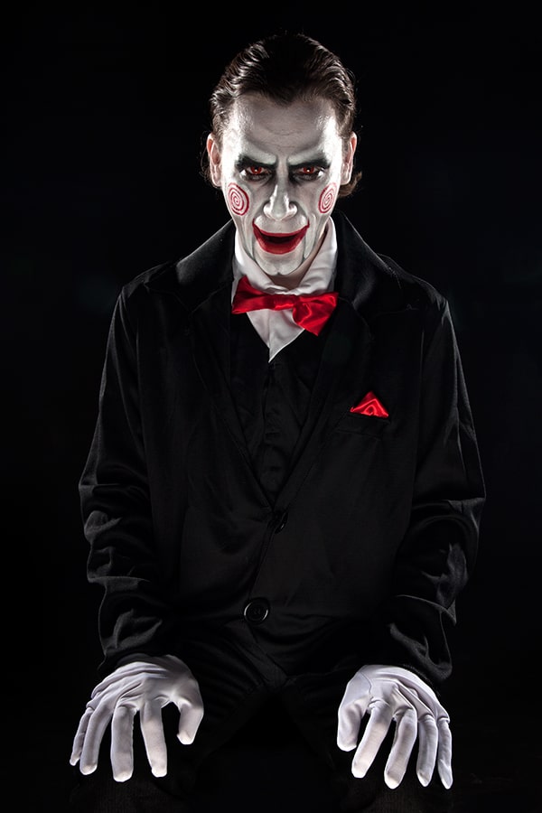 Halloween Make-Up Saw Puppe