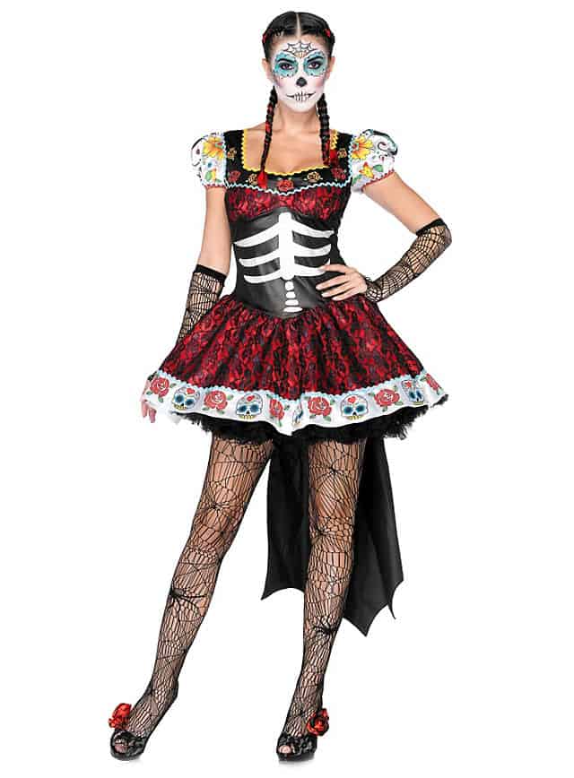 Sexy Dia de los Muertos Halloween Kostüm
