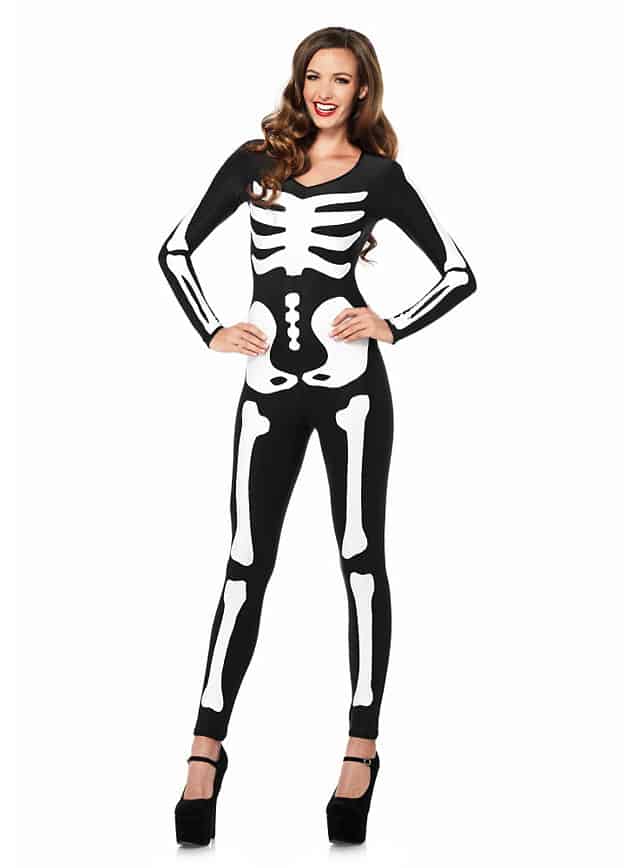 Skelett Halloween Catsuit