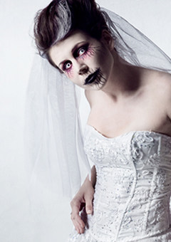 Halloween Geisterbraut Halloween Make-up selbermachen